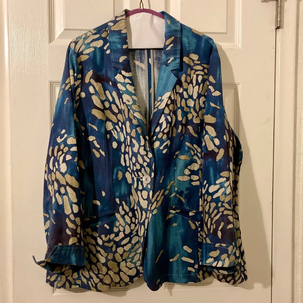 Excellent Condition, Linen Blend, SZ XL (18) Coldwater Creek Jacket